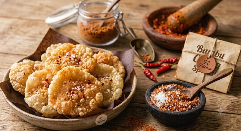 Cireng bumbu rujak dan cireng isi ayam daun jeruk