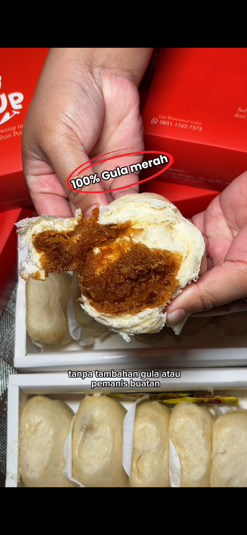 Roti kukus biasa Isi Kelapa Gula Merah